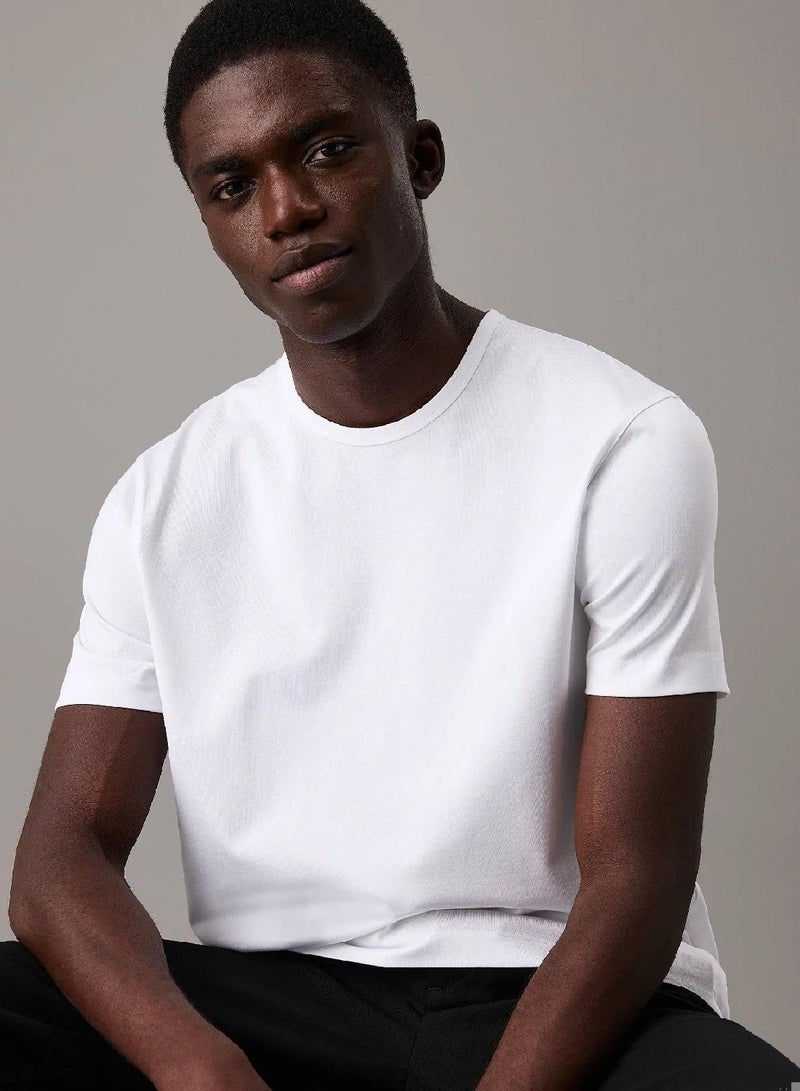 CALVIN KLEIN Tailored Mercerized Jersey T-shirt - Image 3