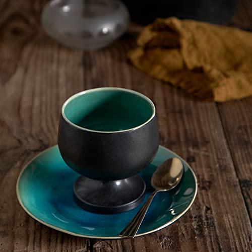 Costa Nova Ceramic Stoneware 8'' Salad Dessert Plate - Riviera Collection, Azur (Blue) | Microwave & Dishwasher Safe Dinnerware | Food Safe Glazing | Restaurant Quality Tableware - Image 5