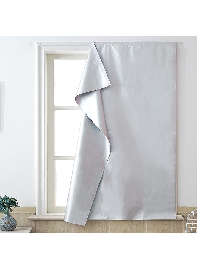 The Bros Blinds Window 100 x 170 CM No Drill Blinds Portable Blackout Blind Velcro Temporary Blinds Blackout Blinds Stick on Window, Bedroom, Nursery, Loft, Travel RV Car (Silver, 100 X 170CM)  - Image 1