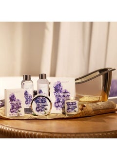 BODY & EARTH Gift Set for Women, Gift Basket for Women, Body & Earth Women Bath Set Lavender Spa Baskets with Bubble Bath, Bath Salts, Body Lotion, Scented Candle,Gifts for Women,Father's Day Gifts, Fathers Day Gi  - Image 3