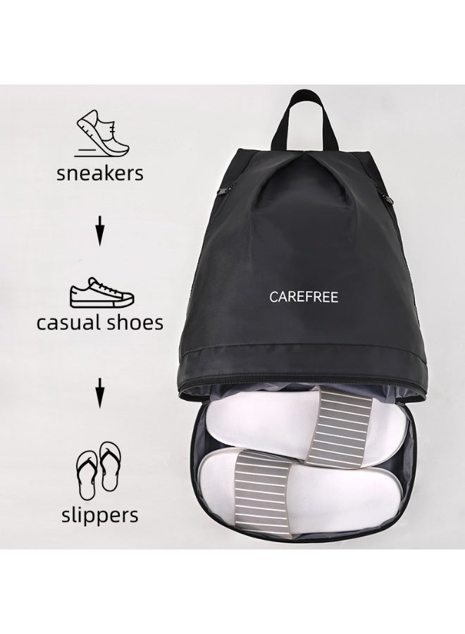 Swimming bag with waterproof pockets, beach backpack, suitable for swimming, fitness, yoga, play, and exercise. - Image 3