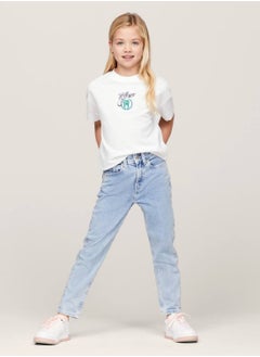 Girls' Th Monogram Script Logo T-Shirt -  Recycled cotton blend, White - pzsku/Z9517A1EB9DD4F3264EA4Z/45/_/1715080166/75c2b943-4111-4da1-8d81-cd49e0feb75e