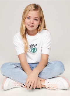 Girls' Th Monogram Script Logo T-Shirt -  Recycled cotton blend, White - pzsku/Z9517A1EB9DD4F3264EA4Z/45/_/1723737237/918d51d7-ccdd-4016-848a-f4737aa09035