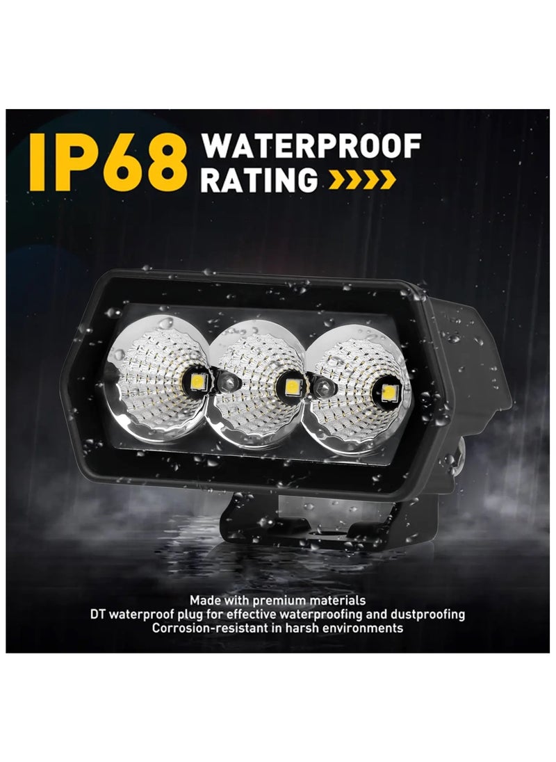 Toby's Toby's New 12V Auto Work Light Led Waterproof,4.5in 15W 3LED 5700K White Work Light IP68 Ultra Slim Lamp Bar Stripe for Offroad Ships  - Image 5