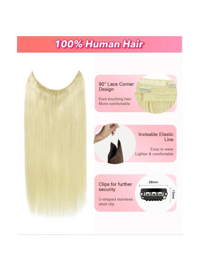 Bluejw Real Hair Wig 613 Color One-piece Fishing Line Hair Curtain Invisible Hair Tape For Extension - Image 3