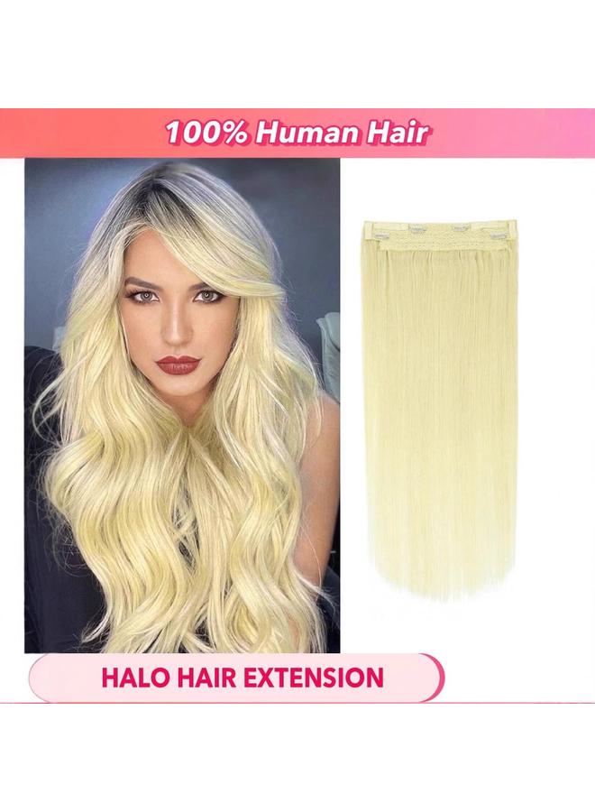 Bluejw Real Hair Wig 613 Color One-piece Fishing Line Hair Curtain Invisible Hair Tape For Extension - Image 2