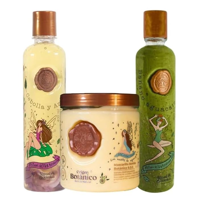 Ritual Botanico Shampoo Cebolla, Acondicionador Intensivo Plex y Mascarilla bomba capilar ritual botanico (3 Pack) Ritual Botanico Botanico Shampoo and Conditioner, Ritual Botanico Intensive Treatment - Image 1