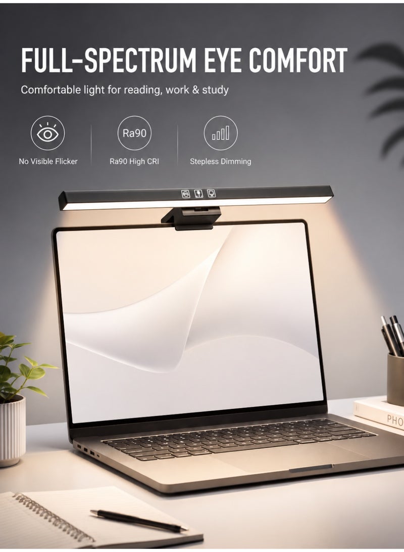 إيلاسار مصباح الكمبيوتر المحمول لمراقبة الكمبيوتر المدعوم بواسطة USB للمكتب / المنزل / الألعاب / المكتب مع سطوع قابل للتعديل / لون 330MM - Image 1