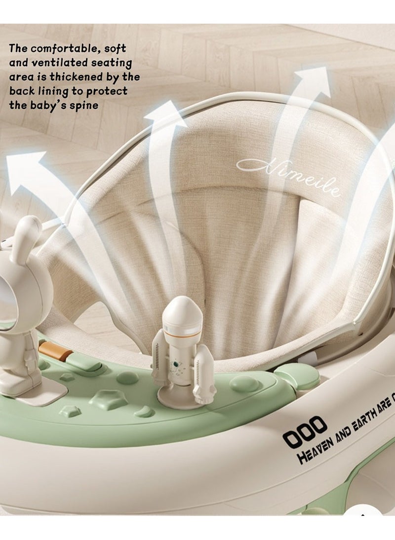 DANIM Baby Walker Toddler Push Walker with LED Lights Music Feeding Tray & Removable Toys Tray Adjustable Height and Seat - Image 4