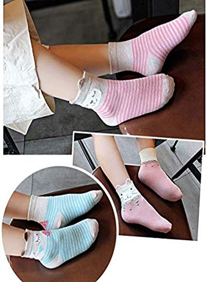 Malvina جوارب قطنية للأطفال من مالفينا للبنات والأولاد، جوارب برسومات حيوانات كرتونية لطيفة، جوارب بنقشة كلاب وقطط (متعددة الألوان، عبوة من 3 قطع) - (2-3 سنوات) - Image 2