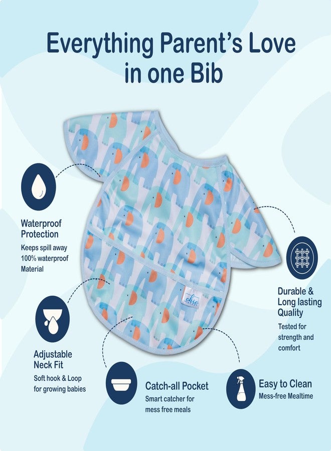 Chic Buddy Bibs for Baby Boys & Girls 6 to 36 Months | Pack of 2, Adjustable Sleeveless Feeding Bibs with Pocket (Woodland Collection) - Image 5