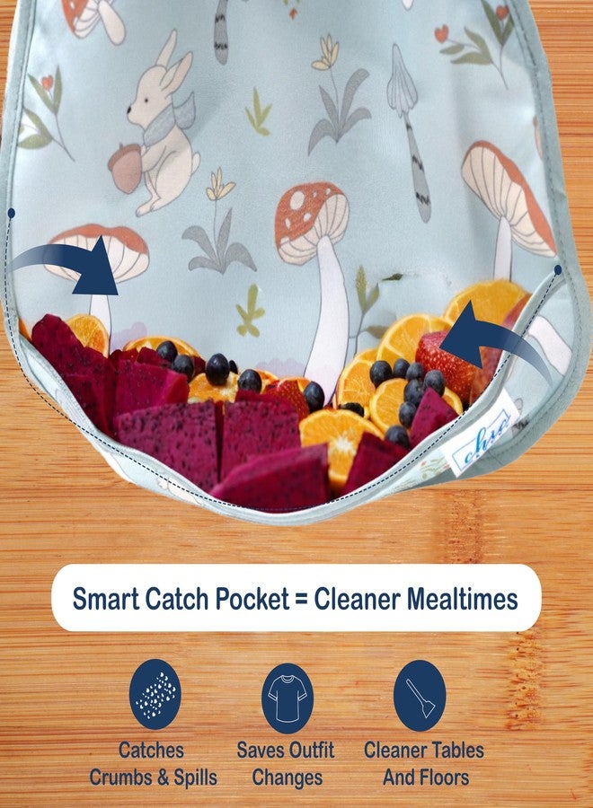 Chic Buddy Bibs for Baby Boys & Girls 6 to 36 Months | Pack of 2, Adjustable Sleeveless Feeding Bibs with Pocket (Woodland Collection) - Image 3