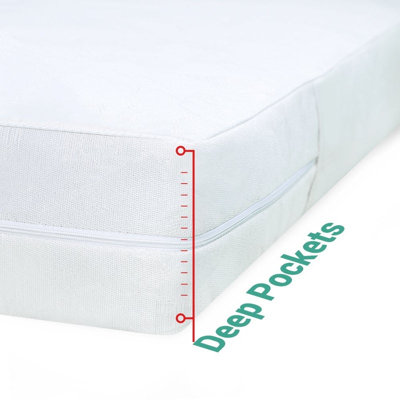 CrystalTowels حامي مرتبة مقاوم للماء بسحاب (كינג) - Image 5
