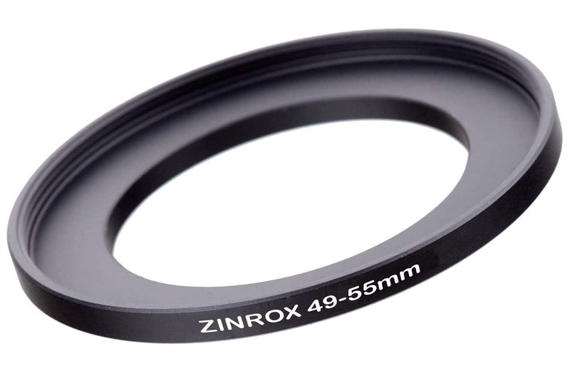 ZINROX® 49-55mm Step Up Lens Filter Adapter Ring, Set of 1 Piece - Size : 49mm to 55mm Stepping Ring - Image 1