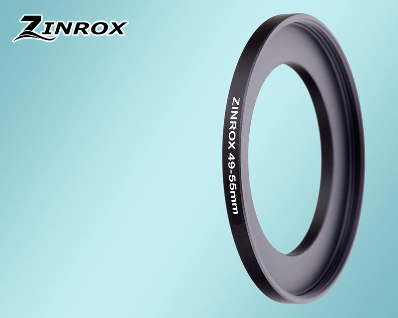ZINROX® 49-55mm Step Up Lens Filter Adapter Ring, Set of 1 Piece - Size : 49mm to 55mm Stepping Ring - Image 3