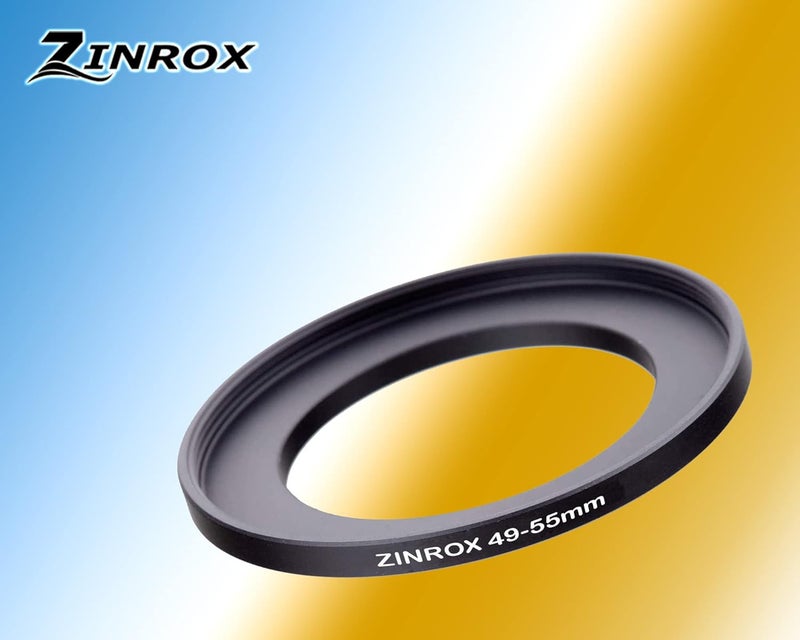 ZINROX® 49-55mm Step Up Lens Filter Adapter Ring, Set of 1 Piece - Size : 49mm to 55mm Stepping Ring - Image 2