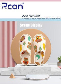 Rcan 5 Pairs Disposable Kids Guests Slippers, Closed Toe Bulk for Shoeless Home Multicolor Cotton Boys Girls Slipper for Indoor Hotel SPA Travel Park  - Image 2