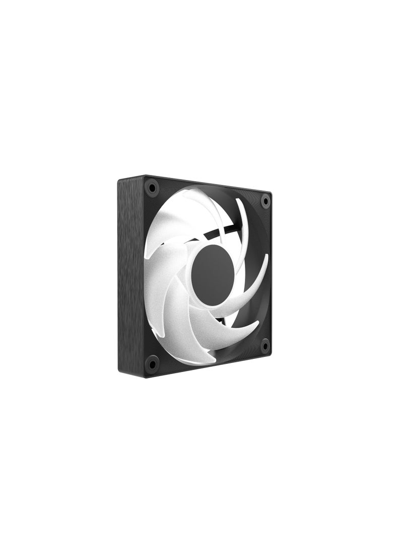 POWER CD-ARGB 25mm Thickness PWM Fan with 5V 3-pin ARGB for Radiator/CPU Cooler/Computer Case, Black (Single Pack)  - Image 5