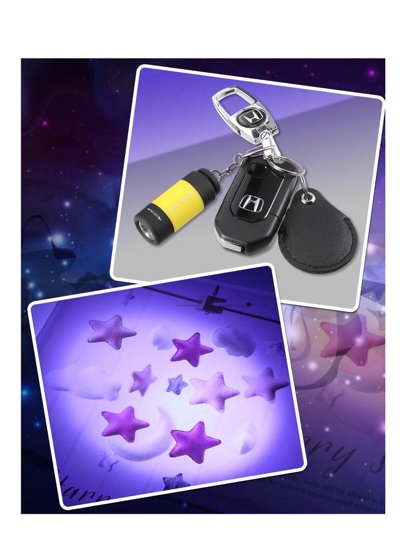 KASTWAVE 12 Pieces Mini Keychain Flashlight USB Torch Rechargeable Colorful LED Flashlight High-Powered Keychain Lamp  - Image 3