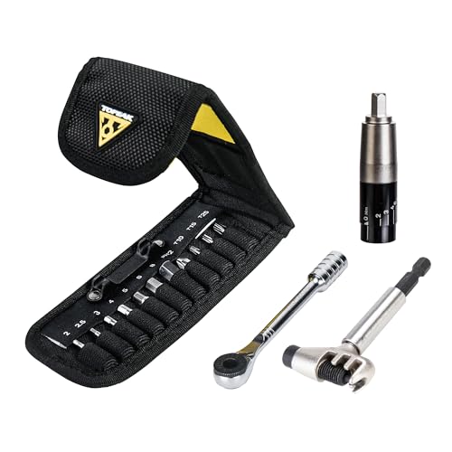 Topeak Ratchet Rocket Lite NTX+ Bike Repair Tool Kit – 19 Function Compact Multitool with Adjustable Torque TorqBit (2–6 Nm), Allen & Torx Bits, Phillips Driver, Chain Tool, Magnetic Bit Holder & Case - Image 1