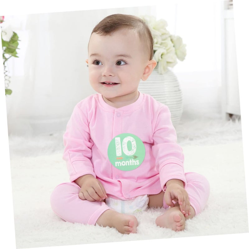 Baby Milestone Decals 12pcs Self Adhesive Stickers for Infant Boy Room - Image 4