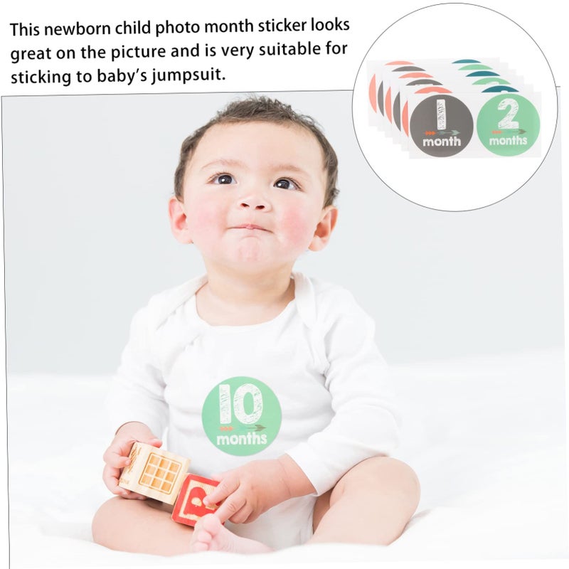 Baby Milestone Decals 12pcs Self Adhesive Stickers for Infant Boy Room - Image 3
