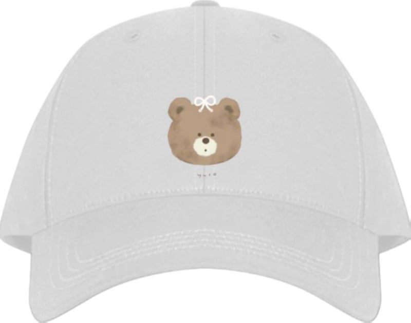 bear Baseball cap White 22