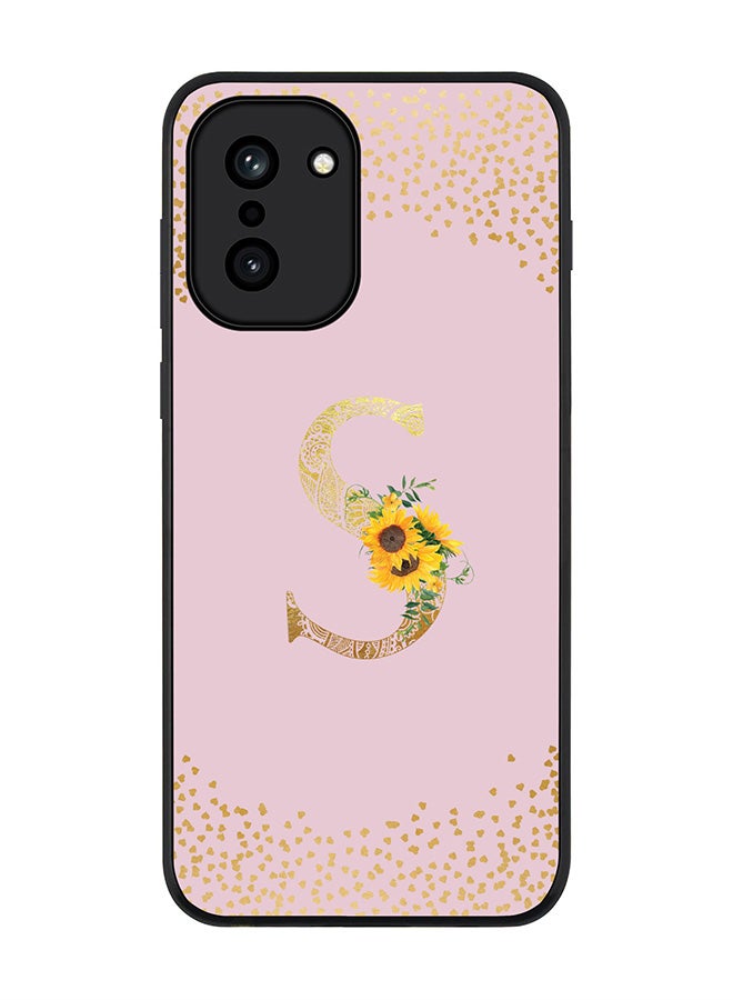 Stylizedd For OnePlus 15R Case,Slim fit Camera Protection, Shockproof Thin Phone cover  - Custom Floral Monogram - S  (Pink ) - Image 1