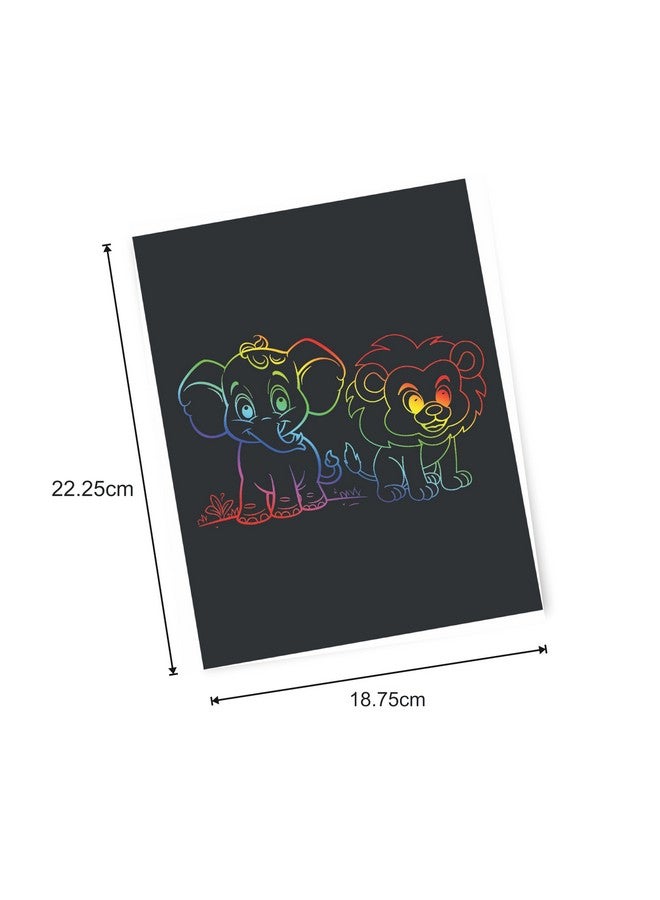 راتاناز مجموعة تلوين إبداعية للأطفال من Ratna's Neon Art Jungle مع 12 ورقة (18.75 × 22.25 سم) و12 قلم رسم - متعة تلوين إبداعية لجميع الأعمار - Image 3