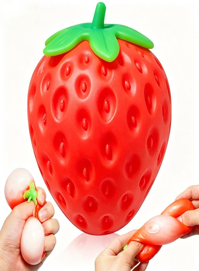 TSFGDYL Strawberry Squishy Toy, Realistic Strawberry Squeeze Ball, Slow Rising Squishy, Sensory Fidget Toy for Adults & Kids, Party Favor, Birthday Gifts for Boys & Girls (1Pcs) - Image 1