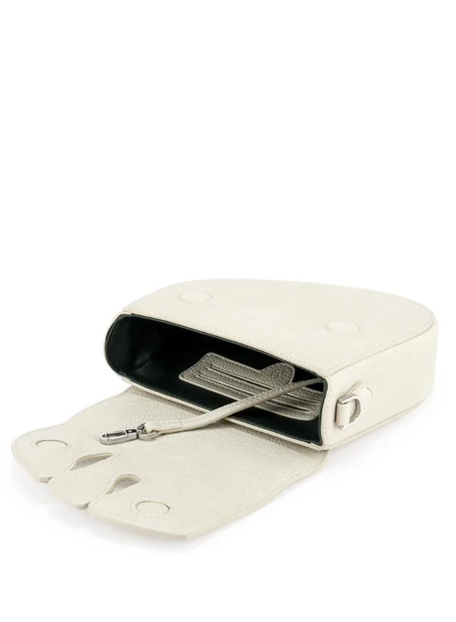 Veganologie Pebble Bag in White Made From 1 Bamboo Stem