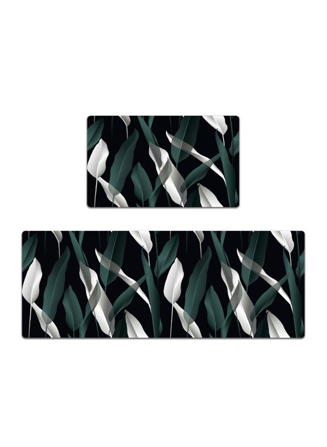 آنا سجادة مطبوعة من الجلد PVC مضادة للزيت والماء ومرنة وسهلة التنظيف (45*75 سم + 45*120 سم) - Image 1