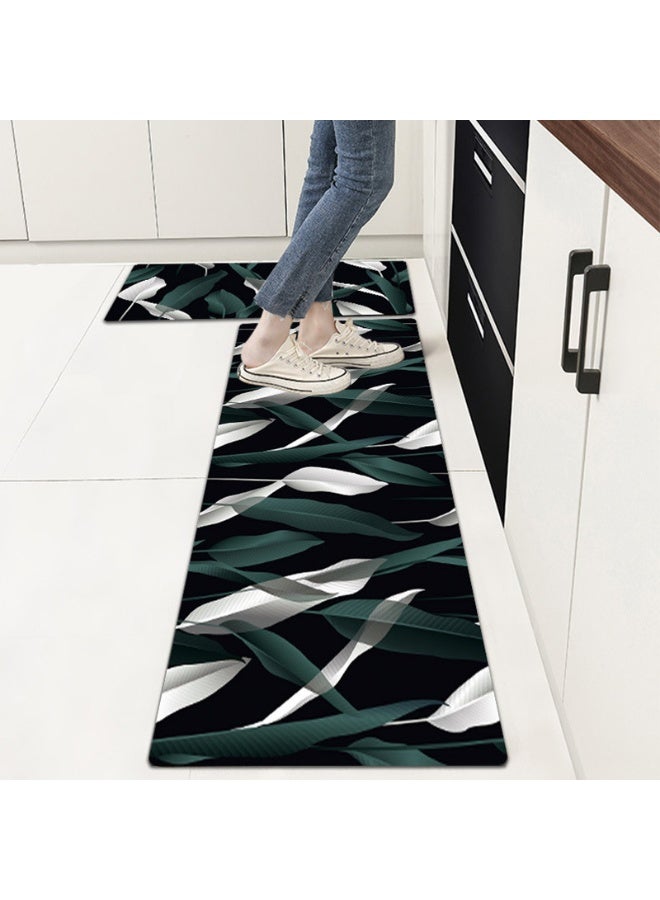 آنا سجادة مطبوعة من الجلد PVC مضادة للزيت والماء ومرنة وسهلة التنظيف (45*75 سم + 45*120 سم) - Image 2