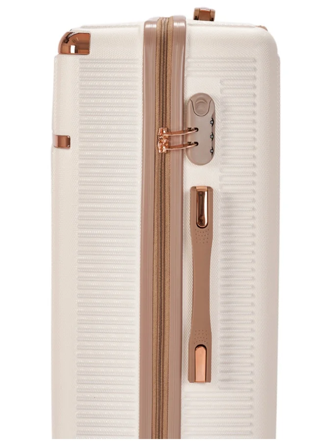 LIMRA Luggage set 5 pieces travel Bags with a distinctive design from limra Beige/gold