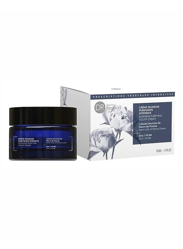 Dr. Renaud Dr Renaud Intensive Purifying Youth Cream 50ML – Anti-Imperfection Gel Cream with Zinc & Peony Stem Cells for Clear, Radiant Skin - Image 3