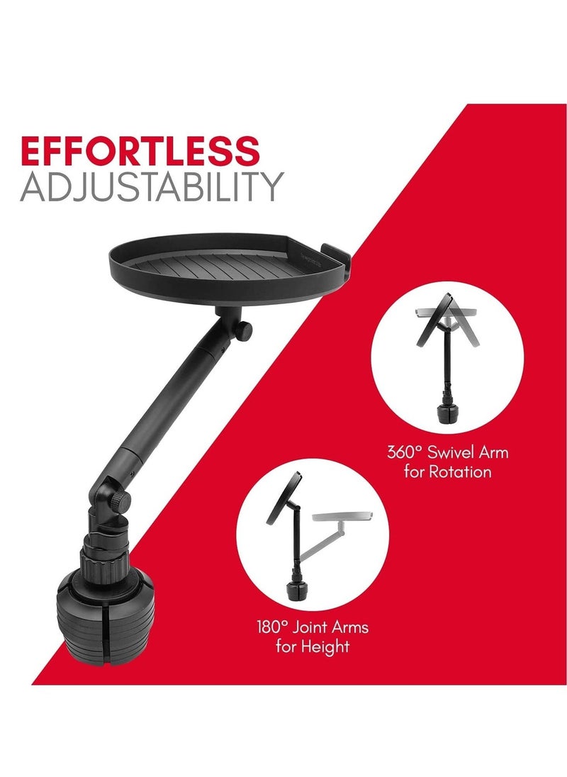 Adjustable Car Tray Table - Perfect Car Food Tray for Eating with Phone Slot and Swivel Arm - Car Organizer - Road Trip Essential Car Travel Accessories Gadgets - Image 3