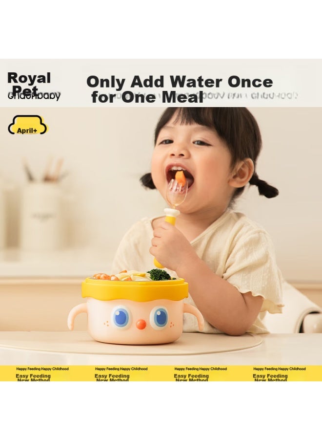 Imperial Pet Huangchong Big-eyed Cute Baby Food Bowl, Children's Water-filled Insulated Bowl With Suction Cup, Ppsu Tableware, Lise Orange - Image 1