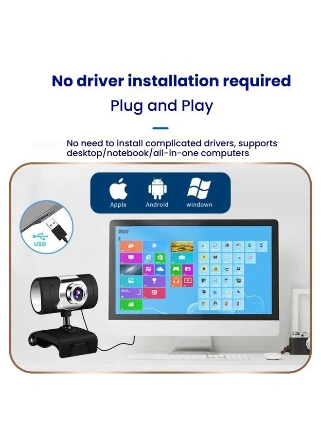 High-definition computer camera conference online class USB camera video game live broadcast 480P camera head - Image 3