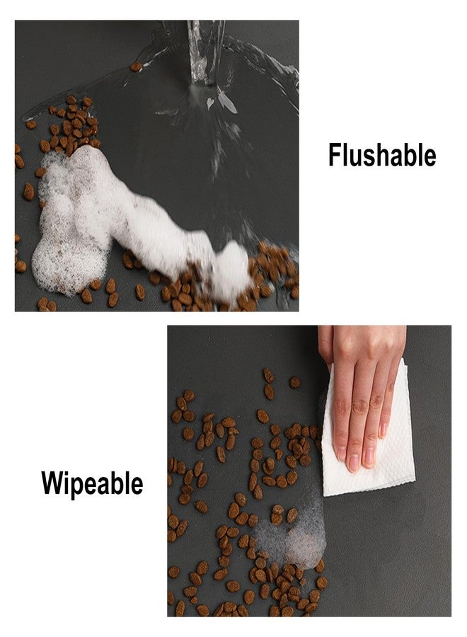 YCT سجادة طعام للحيوانات الأليفة من YCT، مصنوعة من جلد تراب الدياتوم، مانعة للانزلاق، لا تحتاج للشطف، فائقة الامتصاص ومقاومة للبقع، مثالية للقطط والكلاب، مع شعار رؤوس قطط متعددة، مقاس 18.1 × 11.8 بوصة، لون بني - Image 5