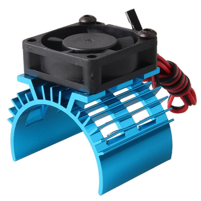 Aluminum Heat Sink Cooling Fan System For 1 10 Scale 540 550 Brushed Motor 2Pcs - Image 5