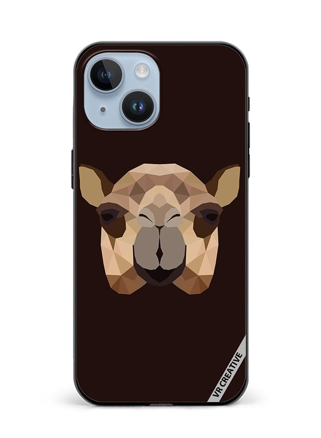 VR CREATIVE Protective Case Cover For Apple iPhone 15 Plus The Camel Polygon Design Multicolour - Image 1