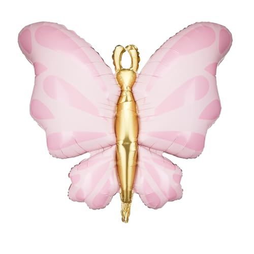 PartyDeco Large Pink Butterfly Balloon PartyDeco 272 Inch Butterfly Themed Party Birthday Summer Wedding Decor Pastel Color Balloons for Baby Shower Girl Bridal Shower Decorations - Image 1