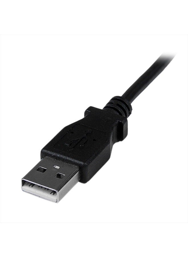 Startech.com 1m Mini USB Cable Cord - A to Up Angle Mini B - Up Angled Mini USB Cable - 1x USB A (M), 1x USB Mini B (M) - Black (USBAMB1MU) - Image 3