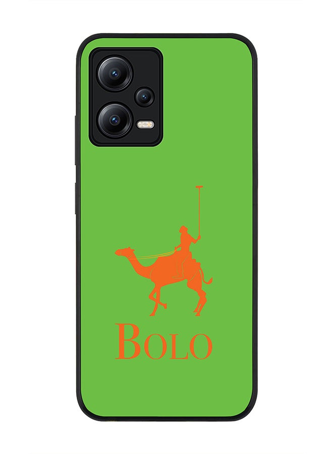 Stylizedd Rugged Black edge case for Poco X5 / Redmi Note 12 5G Slim fit Soft Case Flexible Rubber Edges Anti Drop TPU Gel Thin Cover - BOLO Green - Image 1