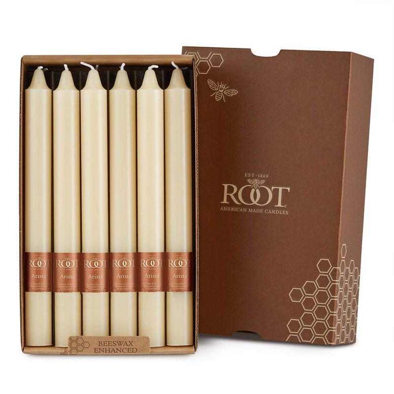Root Candles Unscented Smooth Arista 9Inch Dinner Candles 12Count Buttercream