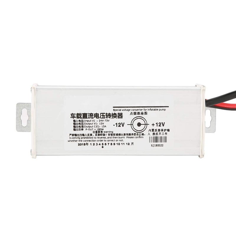 24V to 72V to 12V DC Step Down Converter 15A Aluminum Alloy Voltage Regulator - Image 3