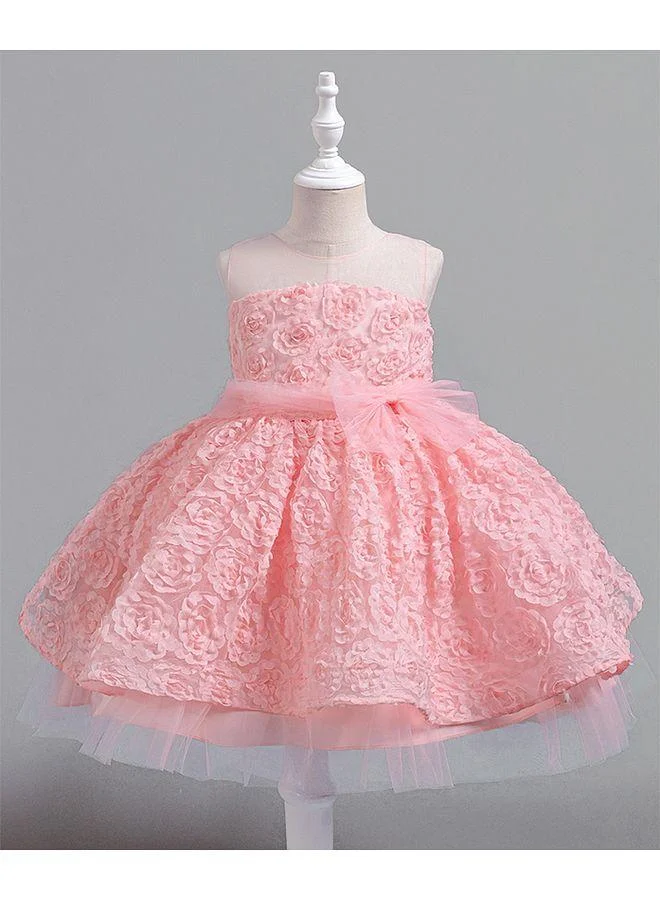Mark & Mia Mark & Mia Floral Applique Sleeveless Dress - Pink