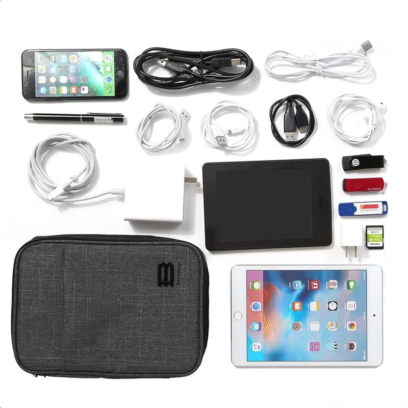 BAGSMART Electronic Organizer Small Travel Cable Organizer Bag for Hard Drives, Cables, Charger, Phone, USB, SD Card - Image 4