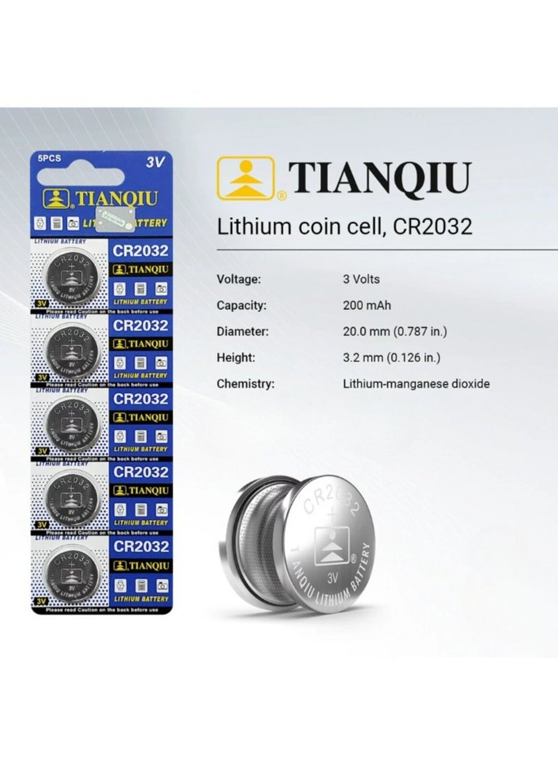 TIANQIU 10-Pieces Tianqiu CR2032 Lithium 3V Batteries  - Image 2