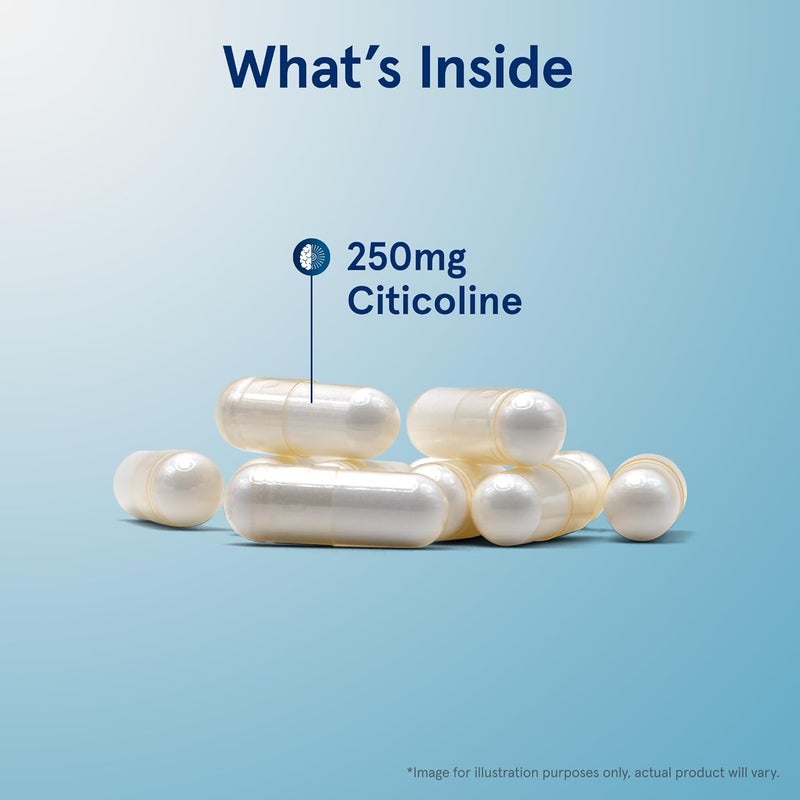 Jarrow Formulas Citicoline CDP Choline 250 MG CDP Choline Supplement Supports Brain Health Performance and Memory 120 Capsules Up to a 120 Day Supply - Image 3